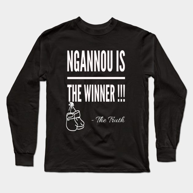 Ngannou is the winner Long Sleeve T-Shirt by NewBigCity